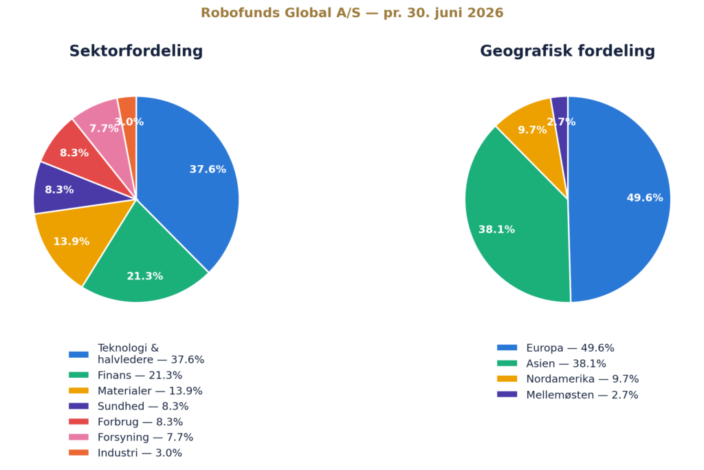 Halvår 2026 2 sektor og geografi fordeling h1 2026